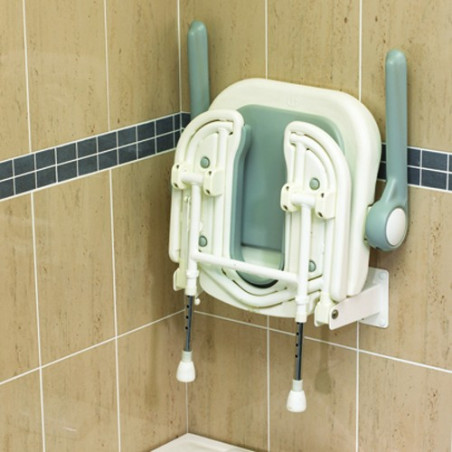 Siège de douche en U dossier et accoudoirs Siège de douche en U dossier et accoudoirs