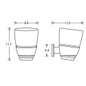 Porte verre avec gobelet en polycarbonate Porte verre avec gobelet en polycarbonate