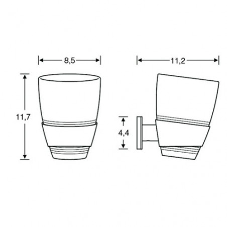 Porte verre avec gobelet en polycarbonate