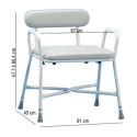 Tabouret de douche extra large avec dossier Tabouret de douche extra large avec dossier