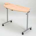 Table ergonomique à roulettes avec tablette Table ergonomique à roulettes avec tablette