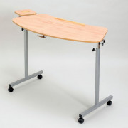 Table ergonomique à roulettes avec tablette
