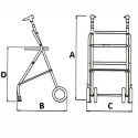 Déambulateur 2 roues avec assise ARA-C