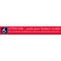 Lot de 10 autocollants "Attention fauteuil roulant " Lot de 10 autocollants "Attention fauteuil roulant "