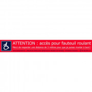 Lot de 10 autocollants "Attention fauteuil roulant "