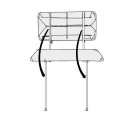 Pieds au sol pour plan de toilette repliable Pieds au sol pour plan de toilette repliable