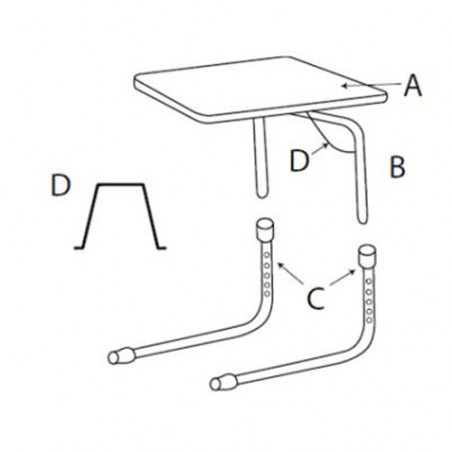 Table de fauteuil pliante