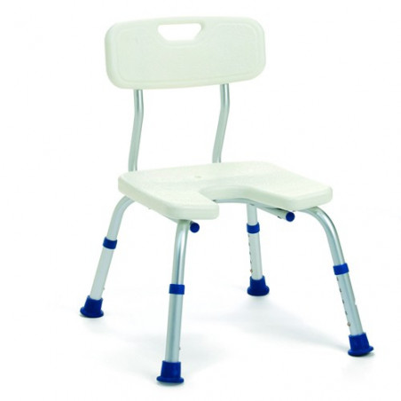 Chaise de douche avec découpe Melbourne blanc