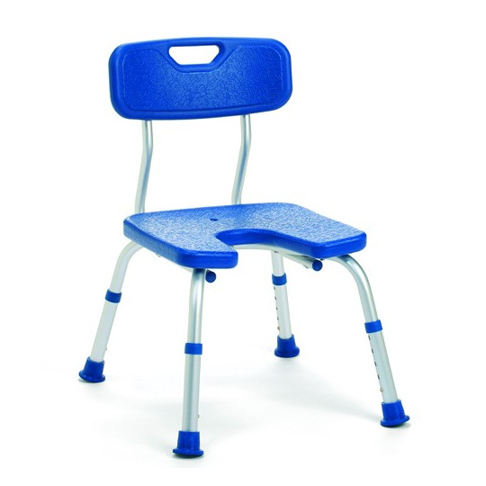 Chaise de douche avec découpe Melbourne bleu Chaise de douche avec découpe Melbourne bleu