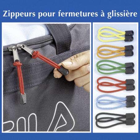 Lot de 12 zippeurs pour fermetures éclairs Lot de 12 zippeurs pour fermetures éclairs