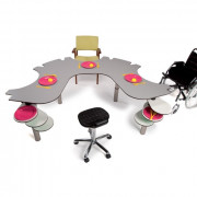 Table ergo'technik 3+1 - Mobilier ergonomique ehpad - Tous ergo