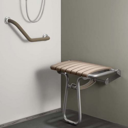 Siège de douche escamotable avec béquille automatique grande taille Siège de douche escamotable avec béquille automatique grande taille