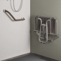 Siège de douche escamotable avec béquille automatique grande taille Siège de douche escamotable avec béquille automatique grande taille