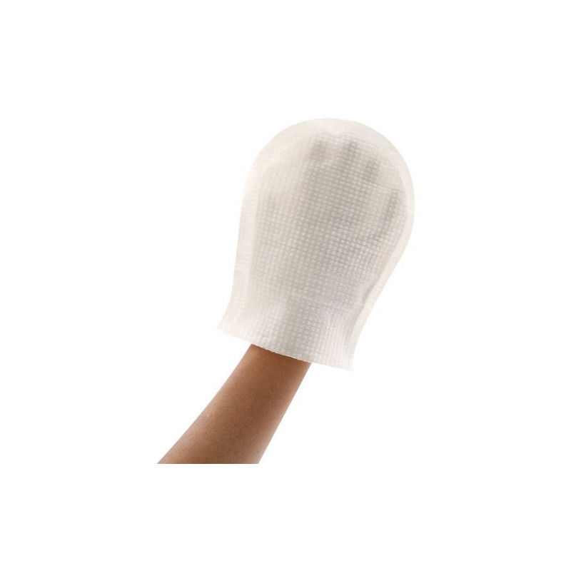 Gants de toilette imperméables plastifiés doux et absorbants 70g