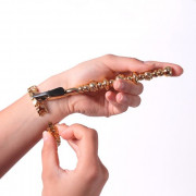 Attache bracelet doré