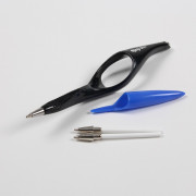 Stylo Anneau encre bleu + 2 recharges