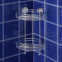 Etagère d'angle 2 niveaux pour salle de bain Etagère d'angle 2 niveaux pour salle de bain