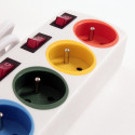 Bloc multiprise rallonge multicolore