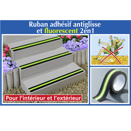 Ruban lumineux antidérapant 2 en 1