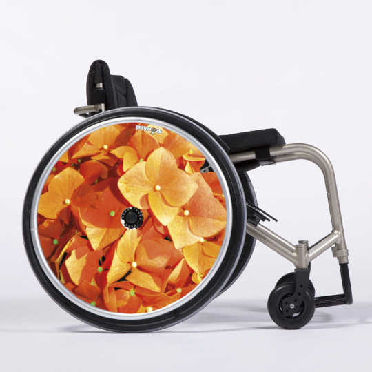 Flasque fauteuil roulant Hortensia Orange - Mobilité - Tous ergo