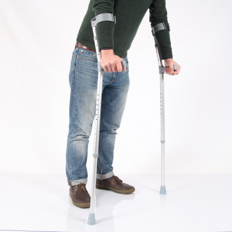 Paire de béquilles ergonomique avec coudière