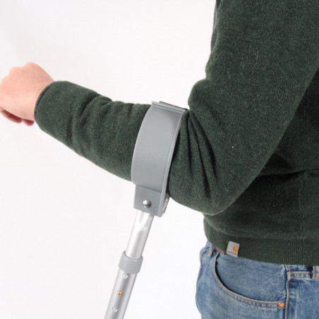 Paire de béquilles ergonomique avec coudière