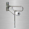Barre d'appui rabattable en inox avec pieds réglable Barre d'appui rabattable en inox avec pieds réglable