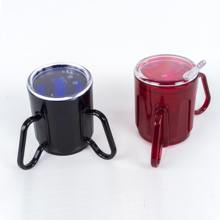 Couvercle pour tasse avec anses amovibles
