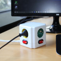 Bloc multiprise cube multicolore Bloc multiprise cube multicolore