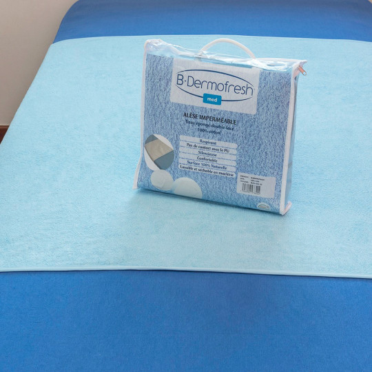 Alèse Lavable Imperméable 60 X 90 Cm – Surface Coton, Dos PVC, Lavable à 90°, Pour Bébé, Enfant, Adulte