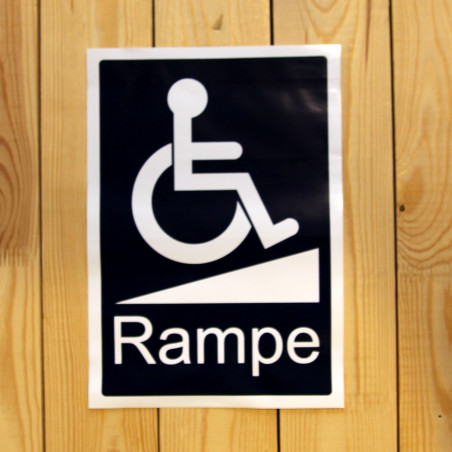 Sticker PMR pour appel rampe d'accès