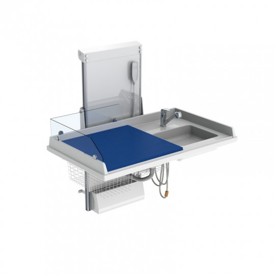 Table à langer murale à hauteur variable électrique avec lavabo Granberg 334