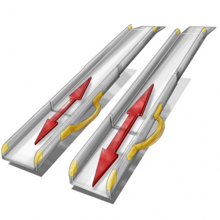 Paire de rampes d'accès télescopiques éco longues