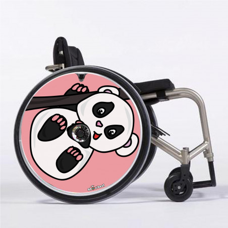 Flasque fauteuil roulant modèle Panda rose