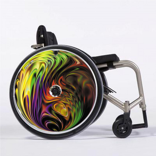 Flasque fauteuil roulant modèle Bille multicolore