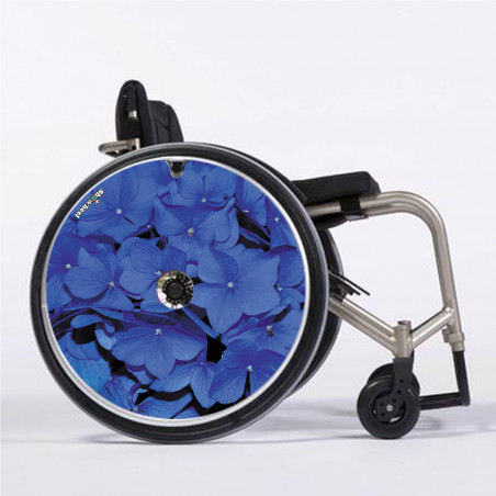 Flasque fauteuil roulant modèle Hortensia bleu