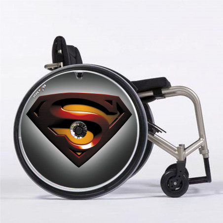 Flasque fauteuil roulant modèle Superman métal