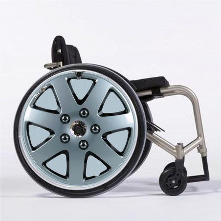 Flasque fauteuil roulant modèle Enjoliveur silver
