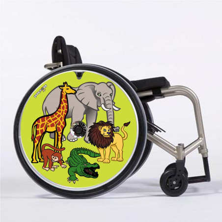 Flasque fauteuil roulant modèle Animaux d' Afrique