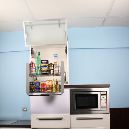 Etagères de cuisine escamotables