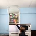 Etagères de cuisine escamotables