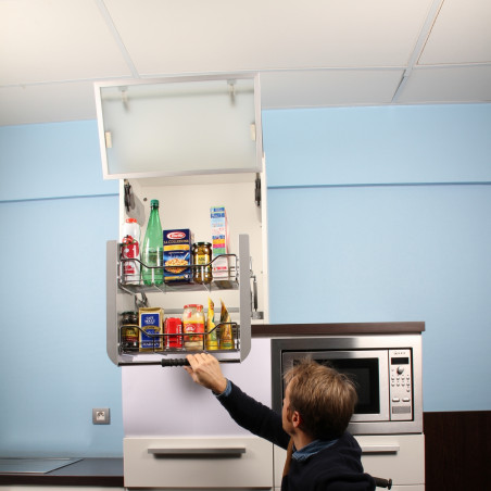 Etagères de cuisine escamotables