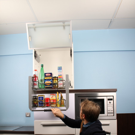 Etagères de cuisine escamotables
