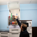 Etagères de cuisine escamotables