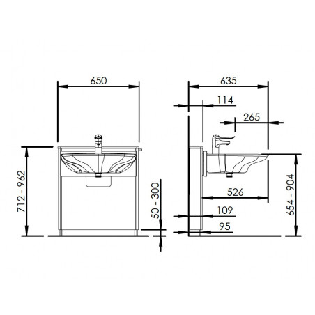 Elevateur de lavabo Designline 415