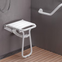 Siège de douche escamotable avec béquille automatique Siège de douche escamotable avec béquille automatique