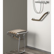 Siège de douche escamotable avec béquille automatique