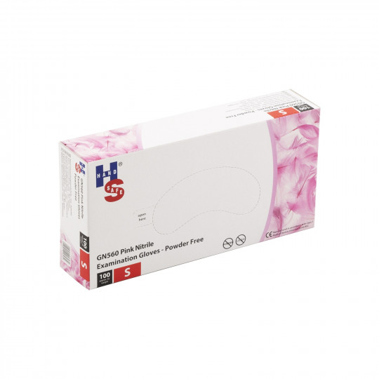 Gants en nitrile rose jetables - Lot de 100