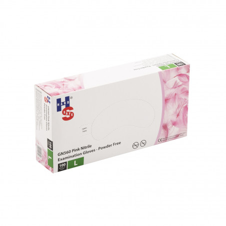 Gants en nitrile rose jetables - Lot de 100 Gants en nitrile rose jetables - Lot de 100