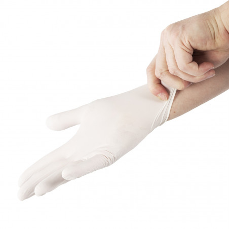 Gants en nitrile blanc jetables - Lot de 100 